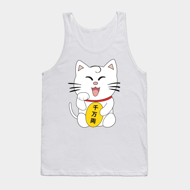 Lucky cat Tank Top by alened